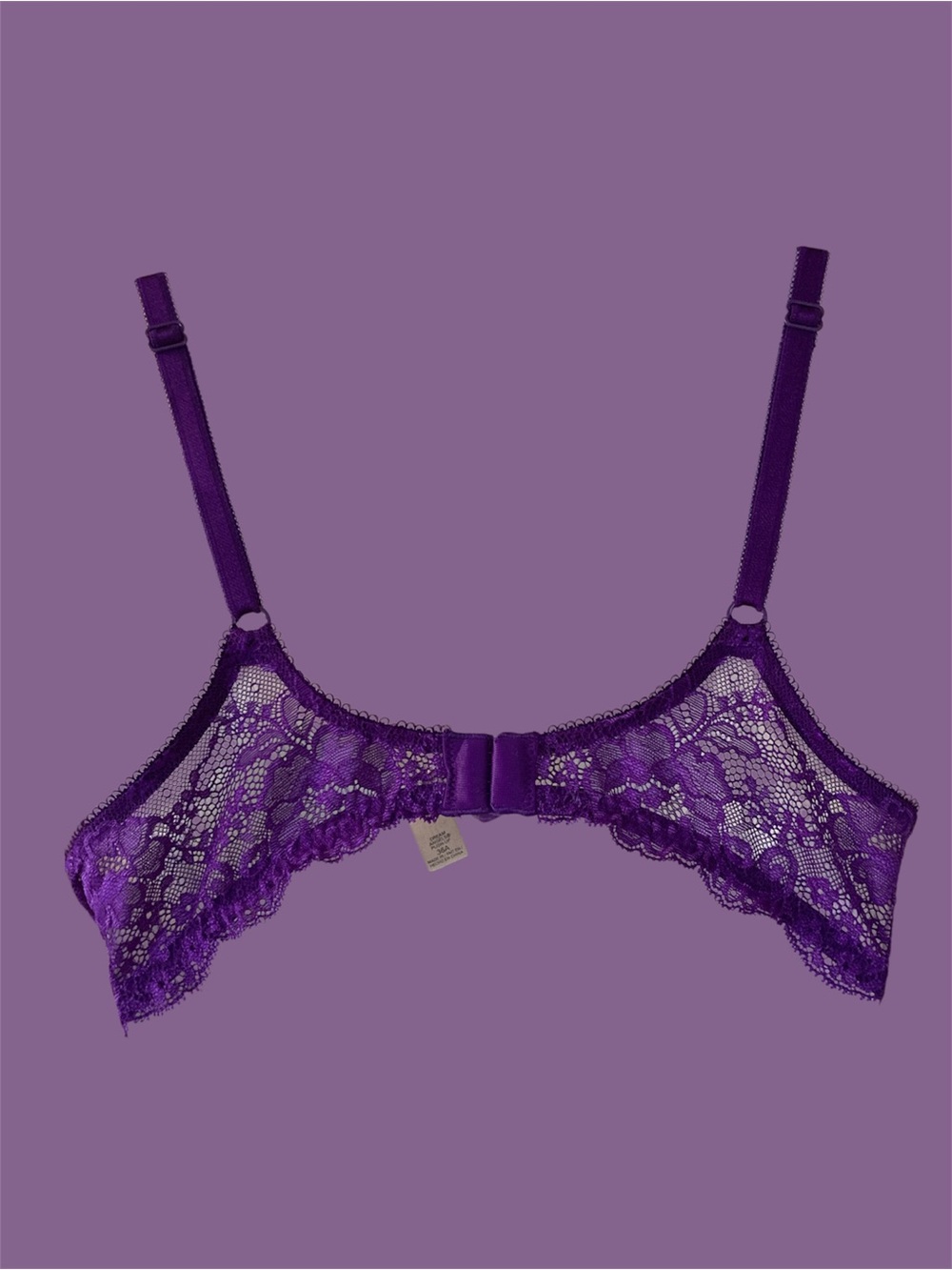 Victoria’s Secret Dream Angels Purple Push Up Jeweled Bra 36A GUC - Picture 3 of 8